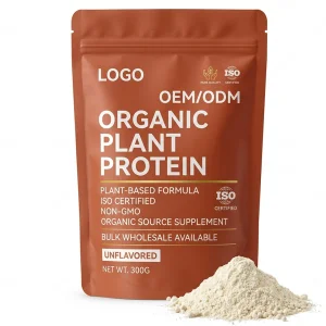 ISO Certified Non-GMO Private Label Organic Adult Plant Protein Powder Dietary Health Supplement With Muscle Growth Benefits