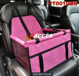 Funda de asiento para perro en el coche, impermeable, bolsa de transporte para perros con cinturón de seguridad para mascotas, jaula plegable y transpirable para perros y gatos, cama de asiento para perro en el coche, seguridad en los viajes