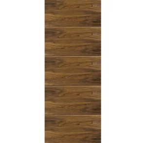 Modern Carved Walnut Veneer Engineered Composite Solid Wooden Interior Flush Doors