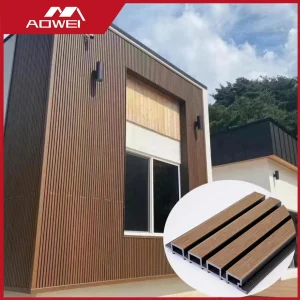 Outdoor Decoration Waterproof 3D Co-Extrusion WPC Wall Cladding Composite Panel