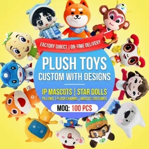Bespoke Corporate Mascot Plush Doll High Quality Stuffed Animal Customized Character Toy for Business Opening Anniversary