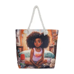 China Multi-Functional Fun Cartoon Pattern Tote Bag with Rope Art Printed Suppliers, Factory