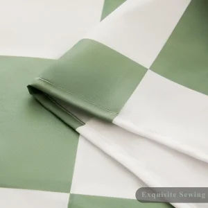 Sage Green Checkered Curtain