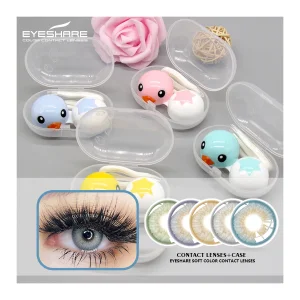 Eyeshare Custom Plastic Contact Lens Case Practical Color Manually Cleaner Colored Contact Lens Tweezer Accessories