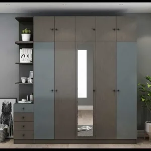 Modern Bedroom Furniture Wooden Wall Wardrobe with Sliding Door