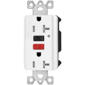 Wholesale 20 Amp Duplex GFCI Outlet with Safety Shutters and LED Self-Test Function, Residential Grade LD-3008B-red-black Supplier, Suppliers