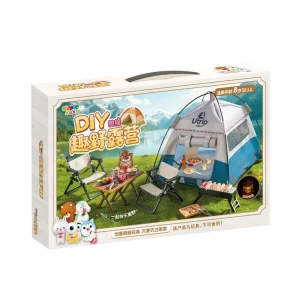 DIY MINI Funwild Camping Kitchen Toys Set with Tent and Camping Light