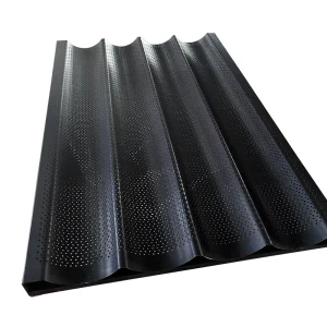 High Quality 40X60 Cm Commercial Eco-Friendly Customized Non-Stick 4 Rows Aluminum Baguette Bread Pan French Bread Baking Tray
