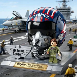 Aviation Pilot Helmet Building Blocks Set