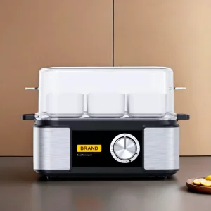 6-Egg Electronic Boiler Egg Cooker: Timer, Anti-Dry, Precise Doneness &amp; Multi-Function