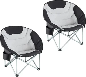Oversize Padded Folding Moon Camping Chair