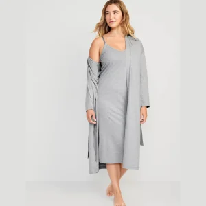 Maternity Women's Eco-Friendly Breathable Jersey Knitted Robe