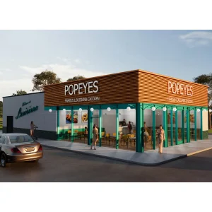 Prefab Modular Light Steel Keel Structure Commercial Store Fast Food Restaurants Building Design McDonald's Fast Build Cost