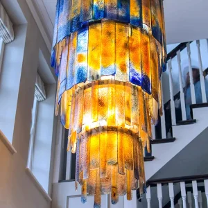Custom Made Indoor Crystal LED Touch Control 5-Year Warranty Modern Luxury Chandelier Pendant Light Fixture for Hotel Lobby