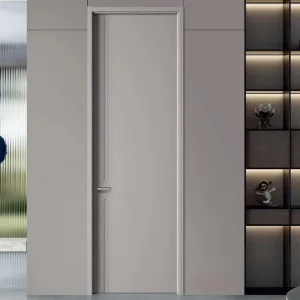 Factory Wholesale Price Internal Acoustic Wooden Door Laminated MDF/PVC Wood Entry Room Door for Apartment, Hotel, Hospital, School