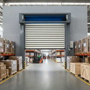 Aluminum Rigid Panel Spiral High Speed Door