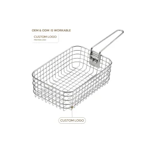 Campingmoon Outdoor Camping Cookware Set Folding Stainless Steel Wire Mesh Frying Chip Fry Basket
