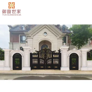 Cheap Price Low Maintenance Steel Fence Iron Aluminum Metal Door