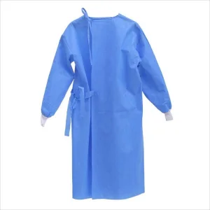Non Sterile Disposable SMS Non Woven Surgical Gown with Straps on Neck