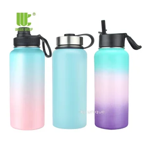 32oz Wide Mouth Stainless Steel Water Bottle Double Wall Vacuum Insulated Flask with Handle BPA Free for Outdoor Travel and Gym