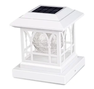 New Solar Post Cap Light Led Garden Fence Light Crack