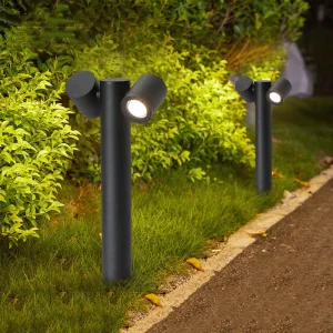 Dual Head LED Bollard Light for Outdoor Pathway &amp; Garden Lighting