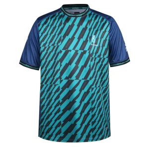 Camiseta masculina personalizada de poliéster reciclado RPET unissex, impressão total por sublimação, seca rápida, macia e adequada para o trabalho esportivo no verão