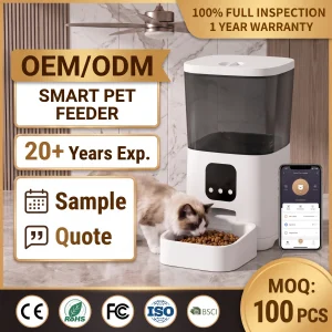 OEM Camera Automatic Wifi APP Control Timer Smart Pet Feeder