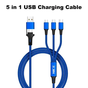 Wholesale 5 in 1 USB Fast Charging Cable