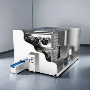 Stainless Steel IQF Spiral Freezer with SUS304/Food Grade Polyethylene Plastic Screw Mesh Belt