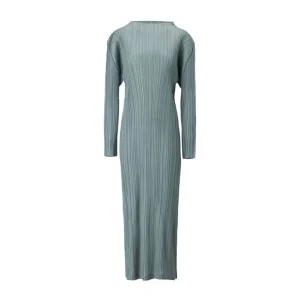 Wholesale Elegant Pleated Long Sleeve Midi Dress Suppliers, Service