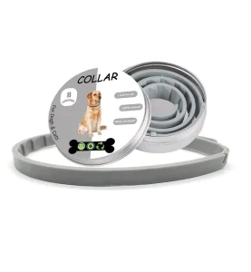 Coleira de Pulgas à Prova d'Água de Silicone Ecológica para Cães e Gatos