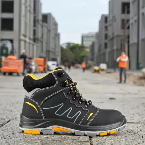 Hiqh Quality Nubuck Leather Safety Boots with PU/Rubber Sole