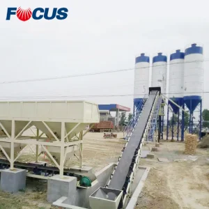 60cbm/H Ready Mix Concrete Batching Mixing Plant with Belt Conveyor