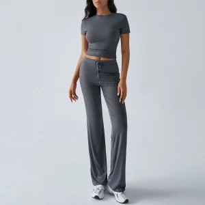 Conjunto de Tops Curtos Casuais