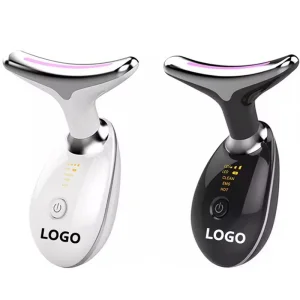 Photon Device Skin Care Electric Anti-Wrinkle Facial Neck Massage Machine Face Lifting Neck Beauty LED EMS