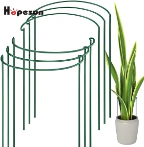 Garden Support Stake, Half Round Metal Garden Plant Support Ring, Border Support