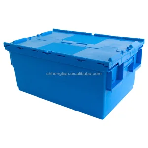 Custom Plastic Reusable Tote Storage Stackable Bin with Lid