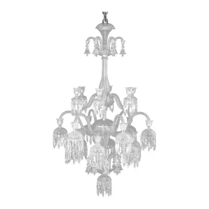 Vintage Clear Crystal Chandelier Intricate Design Lighting Fixture for Living Room Mansion Luxury Home Decor