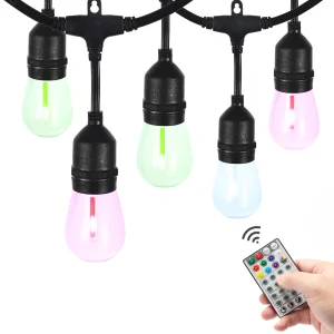 Deco S14 Vintage Edison Bulbs String Led String Light Waterproof Patio Solar Outdoor Led String Lights Outdoor Lights Out Door