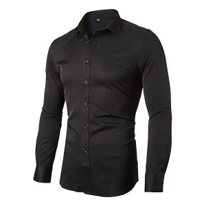 Designed Mens Dress Shirt Cotton With Long / Short Sleeve