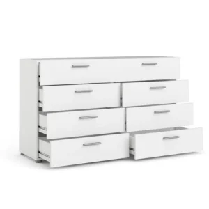 Easy to Push Wooden Home Furniture Bedroom Set White Chest of Drawers