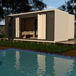 Cabaña de lujo prefabricada de aluminio modular