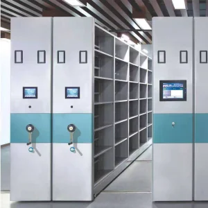 Estante móvil de acero moderno
