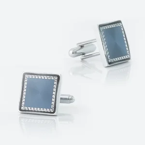 Silver Plated Blue Pattern