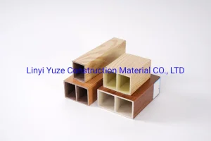 WPC PVC Interior Partition Wall Panel Decoration Plastic Composite Column Timber Tubes Decoration 38*12mm