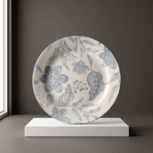 Pratos de Cerâmica com Estampa Floral Vintage Azul Itens de Crockery Serviço de Mesa