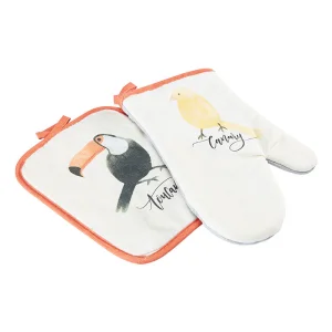 Beckon Wholesale Custom Printed Microwave Oven Gloves and Trivet Mat Set with Logo for Promotional Gifts Brand Giveaways