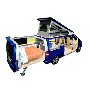 Jmc Rear Extendable Camper Recreational Van Vehicle Class B RV Motorhome Family Travel Car Caravan House Truck Motorcoach Trailer Autocaravana Passenger Minivan