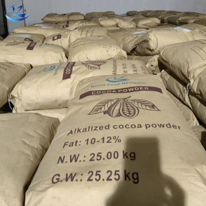 Wholesale High Quality Pure Ghana Dark Brown Alkalized Cocoa Powder Fat 10-12% 25kg Packing